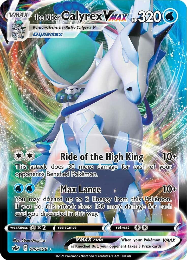 Image for Ice Rider Calyrex VMAX (046/198) [SWSH06: Chilling Reign]