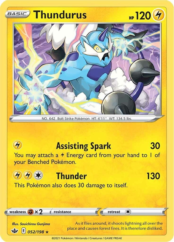 Image for Thundurus (052/198) [SWSH06: Chilling Reign]