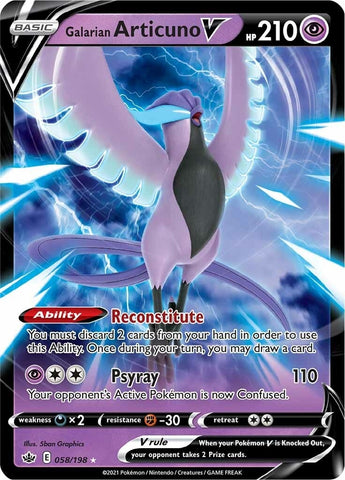 Image for Galarian Articuno V (058/198) [SWSH06: Chilling Reign]