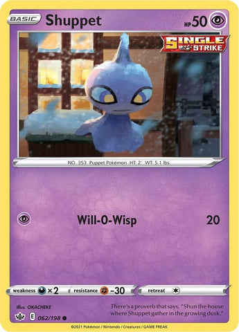 Image for Shuppet (062/198) [SWSH06: Chilling Reign]