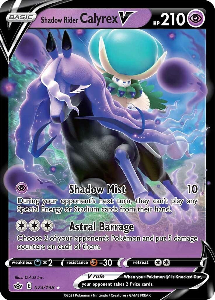 Image for Shadow Rider Calyrex V (074/198) [SWSH06: Chilling Reign]