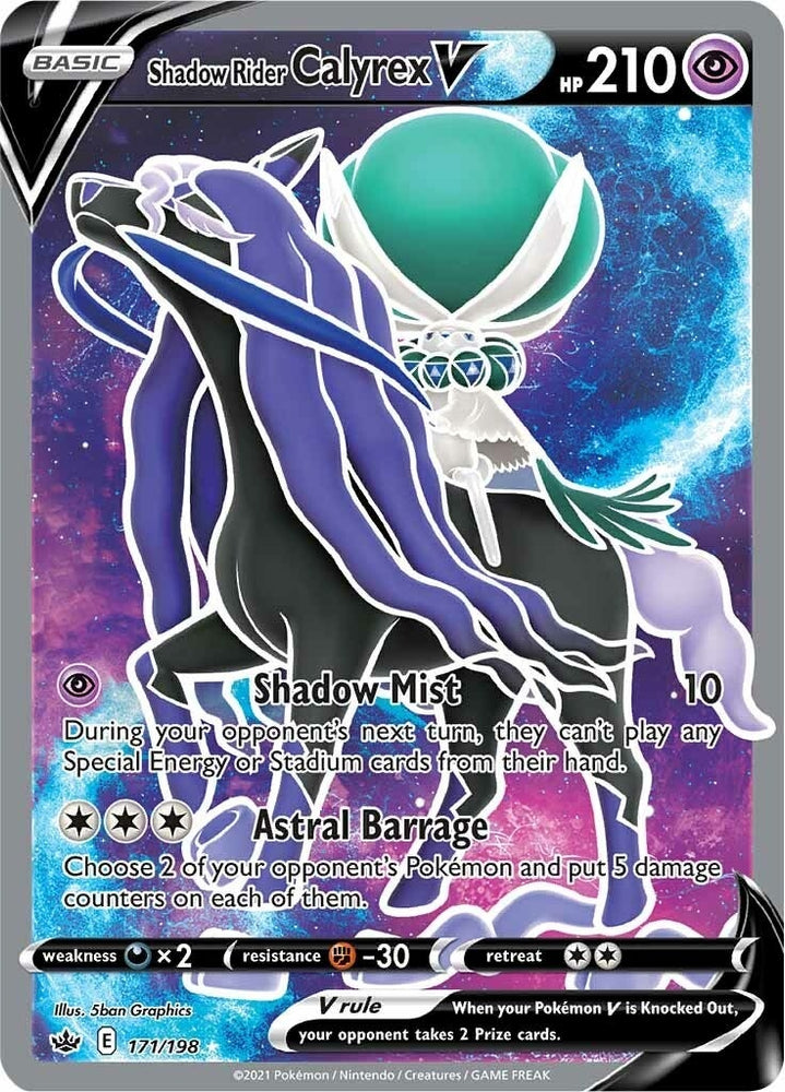 Image for Shadow Rider Calyrex V (Full Art) (171/198) [SWSH06: Chilling Reign]