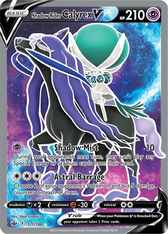 Image for Shadow Rider Calyrex V (Full Art) (171/198) [SWSH06: Chilling Reign]