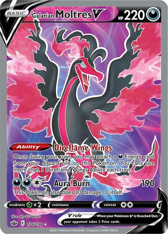 Image for Galarian Moltres V (Full Art) (176/198) [SWSH06: Chilling Reign]