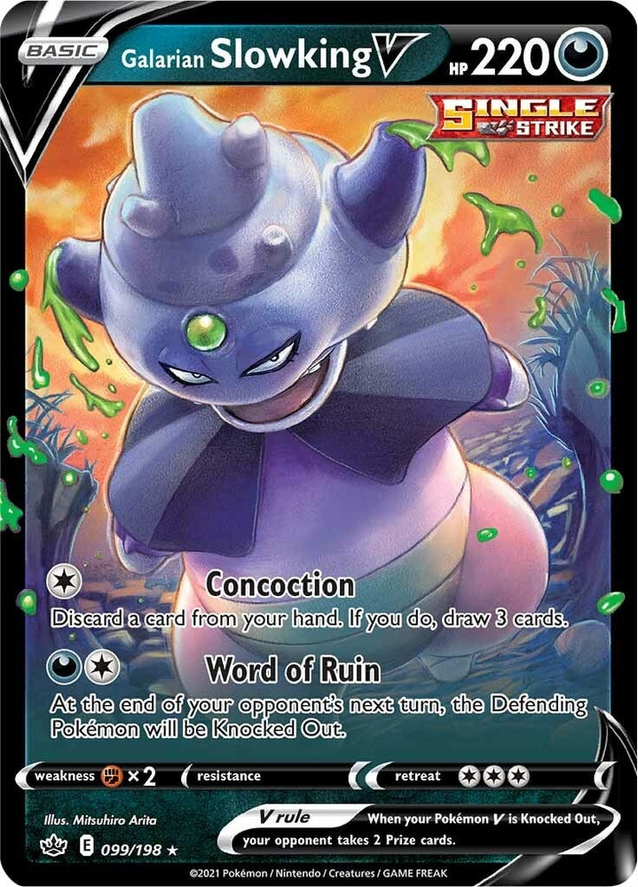Image for Galarian Slowking V (099/198) [SWSH06: Chilling Reign]