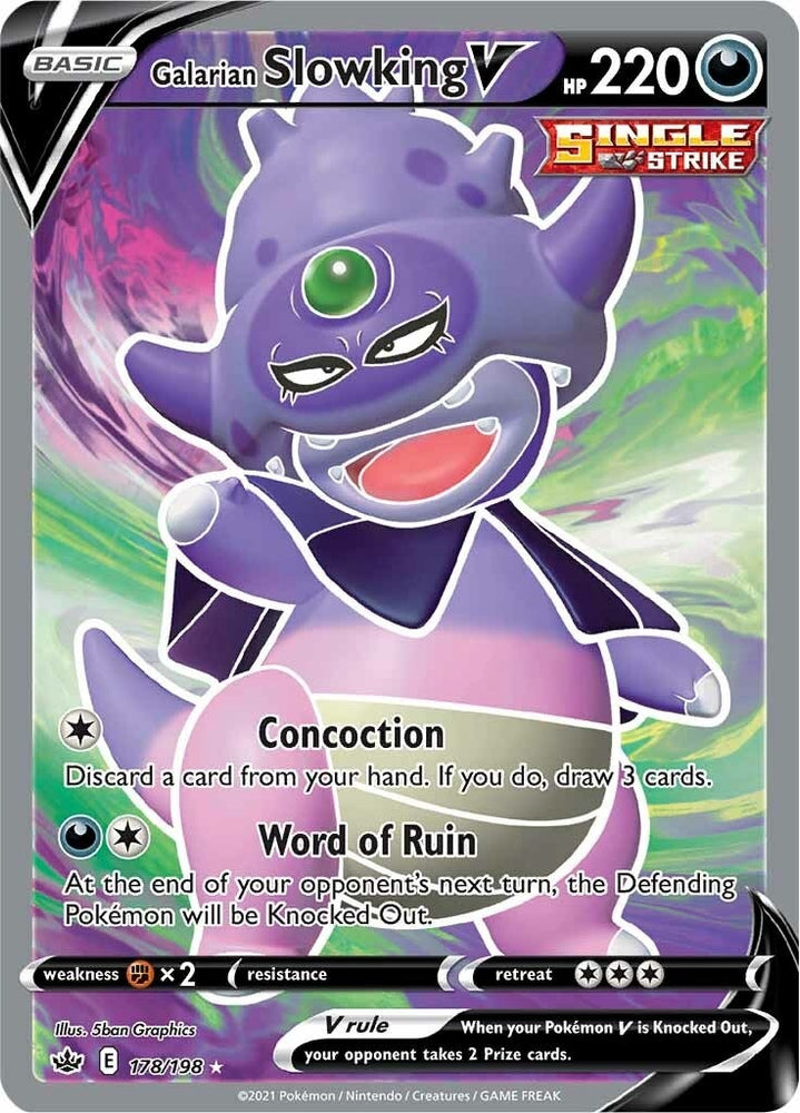 Image for Galarian Slowking V (Full Art) (178/198) [SWSH06: Chilling Reign]