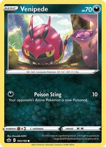Image for Venipede (105/198) - Pokemon