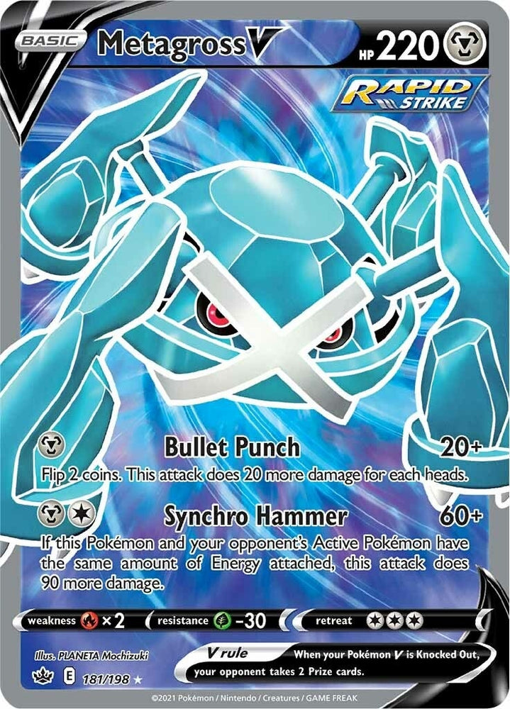 Image for Metagross V (Full Art) (181/198) [SWSH06: Chilling Reign]