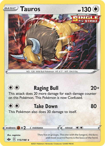 Image for Tauros (115/198) [SWSH06: Chilling Reign]
