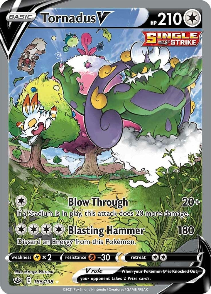 Image for Tornadus V (Alternate Full Art) (185/198) [SWSH06: Chilling Reign]