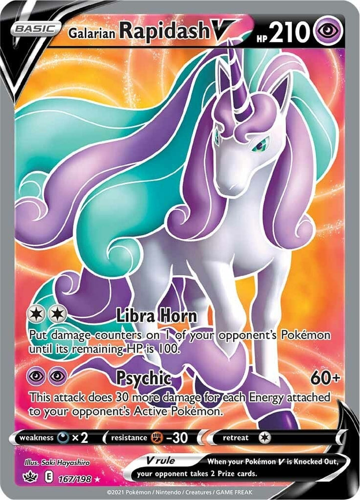 Image for Galarian Rapidash V (Full Art) (167/198) [SWSH06: Chilling Reign]