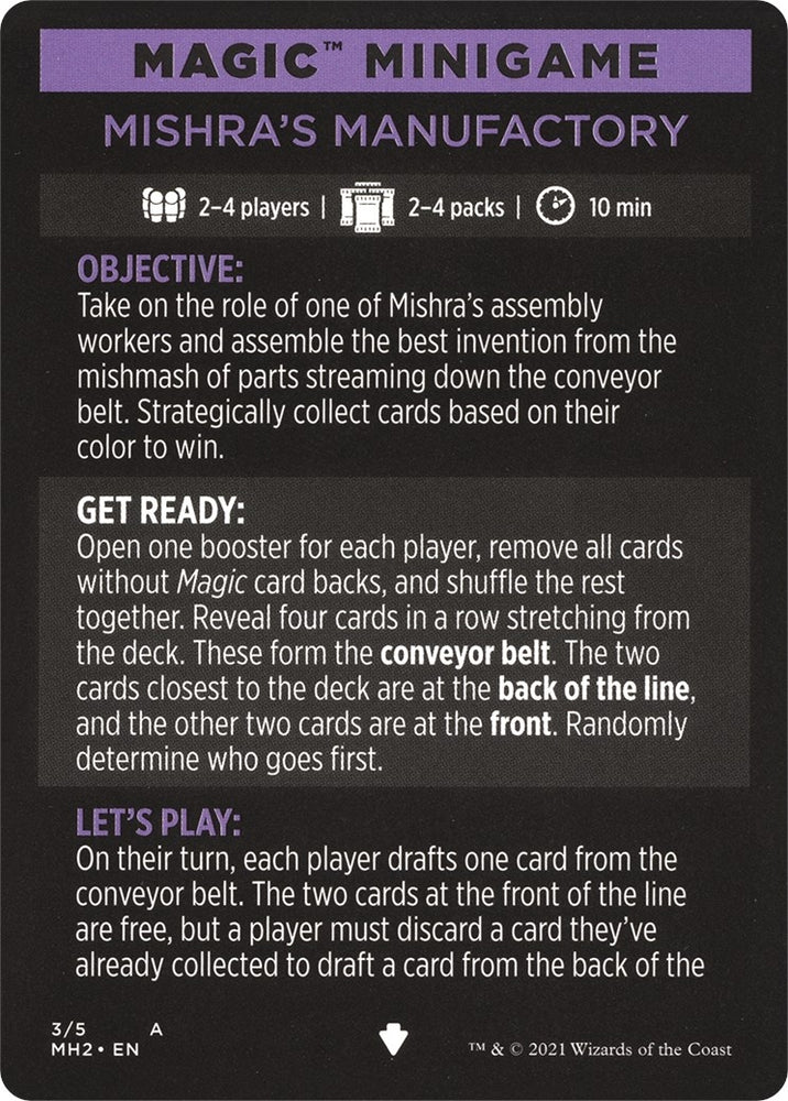 Image for Magic Minigame: Mishra's Manufactory (3) [Modern Horizons 2]