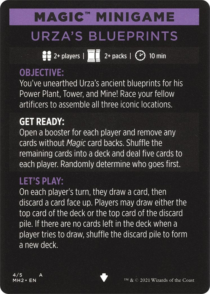 Image for Magic Minigame: Urza's Blueprints (4) [Modern Horizons 2]