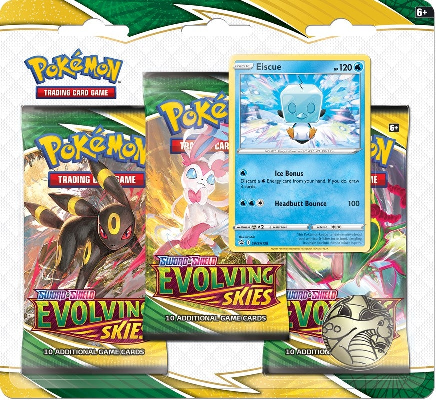 Image for Evolving Skies 3 Pack Blister [Eiscue] [SWSH07: Evolving Skies]