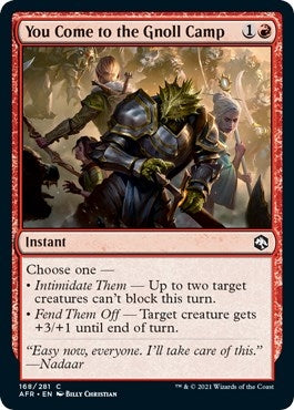 Image for You Come to the Gnoll Camp (168) (AFR)