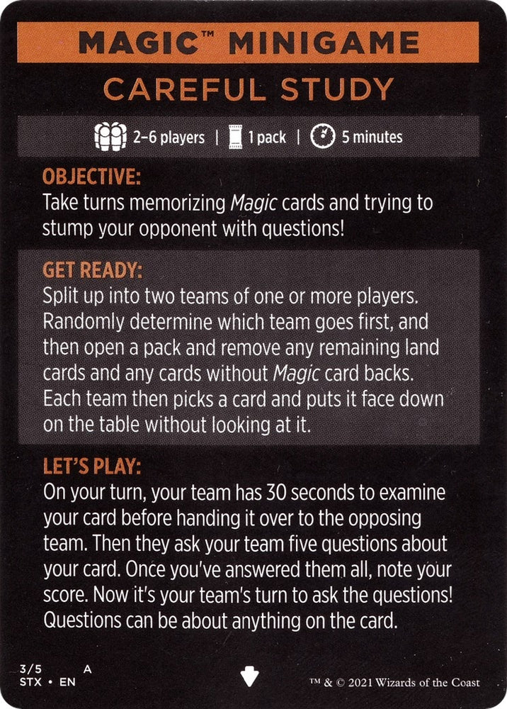 Image for Magic Minigame: Careful Study (4) [Strixhaven: School of Mages]