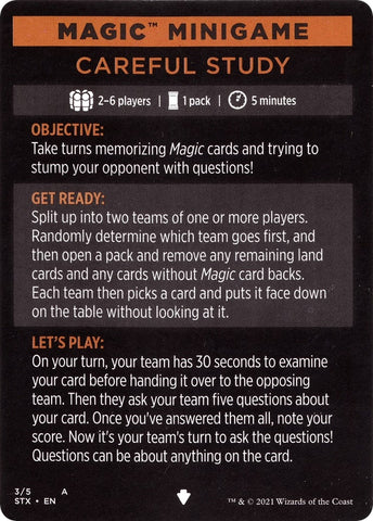 Image for Magic Minigame: Careful Study (4) [Strixhaven: School of Mages]