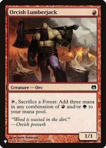 Image for Orcish Lumberjack (44) [The List Reprints]