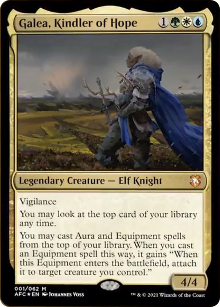 Image for Galea, Kindler of Hope (Display Commander) - Thick Stock (1) [Commander: Adventures in the Forgotten Realms]