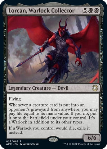 Image for Lorcan, Warlock Collector (27) [Commander: Adventures in the Forgotten Realms]