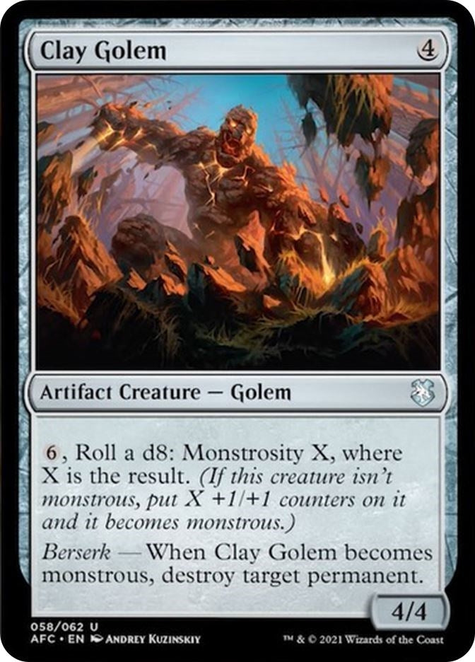 Image for Clay Golem (58) [Commander: Adventures in the Forgotten Realms]