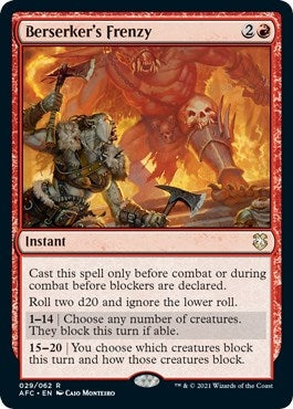 Image for Berserker's Frenzy (29) [Commander: Adventures in the Forgotten Realms]