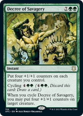 Image for Decree of Savagery (156) [Commander: Adventures in the Forgotten Realms]