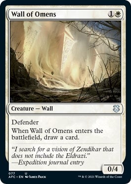 Image for Wall of Omens (77) [Commander: Adventures in the Forgotten Realms]
