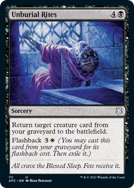 Image for Unburial Rites (111) [Commander: Adventures in the Forgotten Realms]