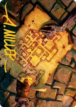 Image for Dungeon Map Art Card (Gold-Stamped Signature) (57) [Art Series: Adventures in the Forgotten Realms]
