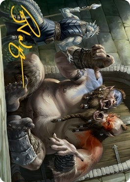 Image for Ettin Art Card (Gold-Stamped Signature) (13) [Art Series: Adventures in the Forgotten Realms]