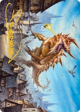 Image for Tarrasque Art Card (Gold-Stamped Signature) (19) [Art Series: Adventures in the Forgotten Realms]
