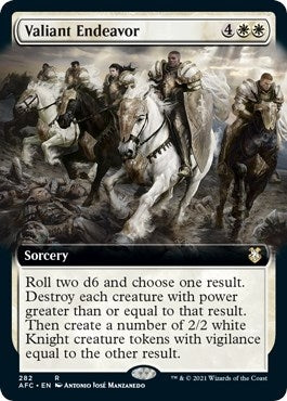 Image for Valiant Endeavor (Extended Art) (282) [Commander: Adventures in the Forgotten Realms]