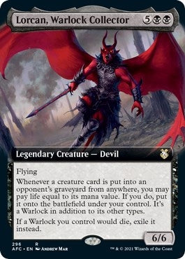 Image for Lorcan, Warlock Collector (Extended Art) (296) [Commander: Adventures in the Forgotten Realms]