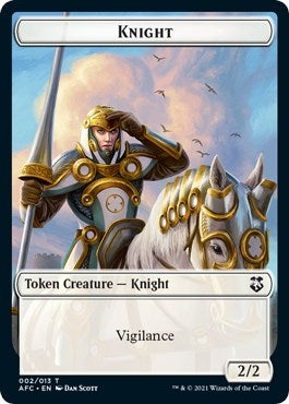 Image for Knight // Saproling Double-Sided Token (2 // 8) [Commander: Adventures in the Forgotten Realms]