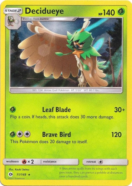 Decidueye - 11/149 (Water Web Holo) (011/149) (Miscellaneous Cards & Products)