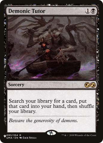 Image for Demonic Tutor (UMA) (93) [The List Reprints]