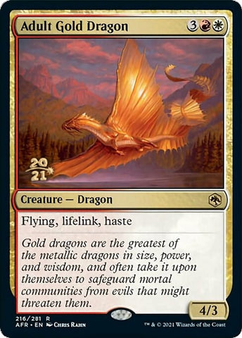 Image for Adult Gold Dragon (216) [Prerelease Cards]