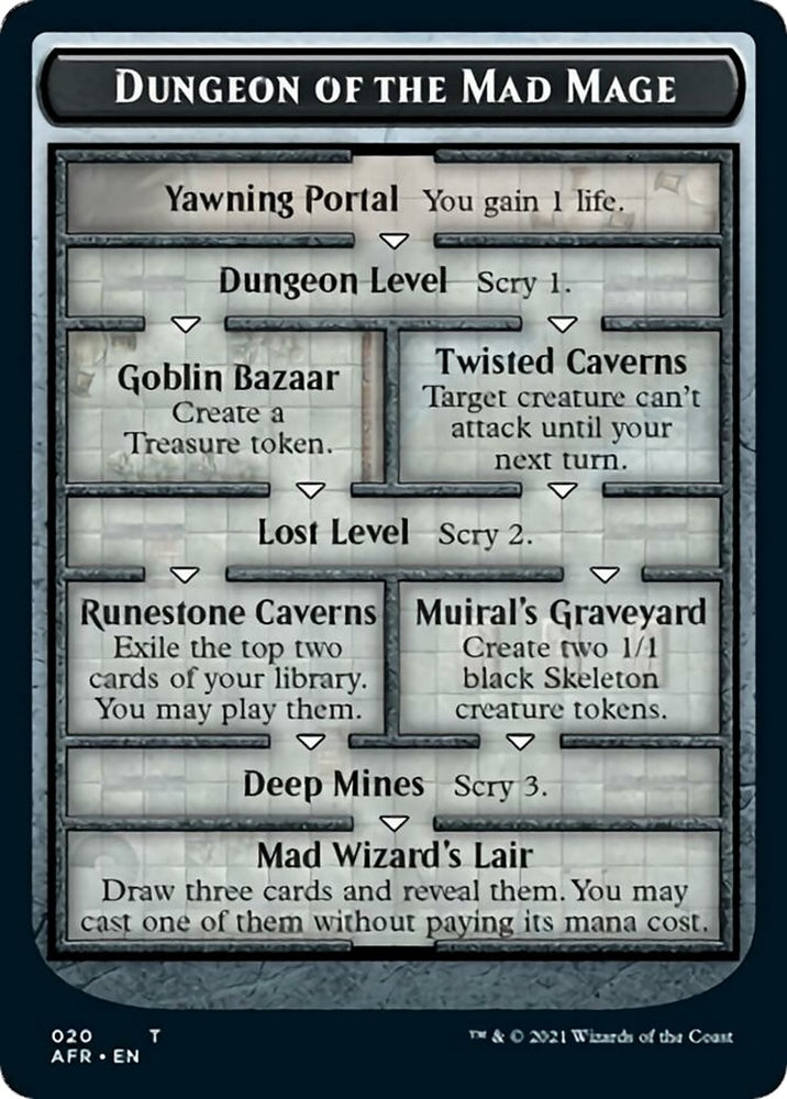 Image for Dungeon of the Mad Mage Token (AFR) (20) [Oversize Cards]