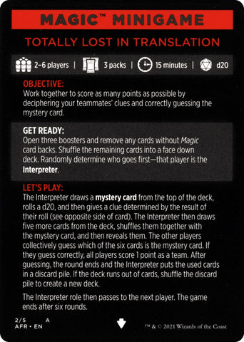 Image for Magic Minigame: Totally Lost in Translation (2) (AFR)