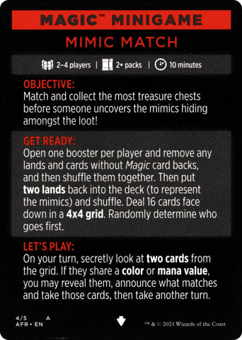 Image for Magic Minigame: Mimic Match (4) (AFR)