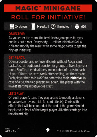 Image for Magic Minigame: Roll for Initiative! (5) (AFR)