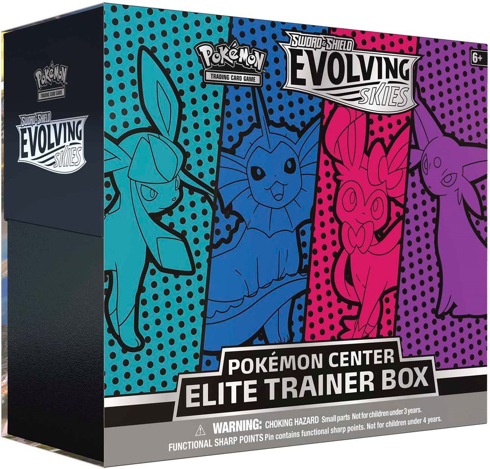 Image for Evolving Skies Pokemon Center Elite Trainer Box [Glaceon/Vaporeon/Sylveon/Espeon] (Exclusive) [SWSH07: Evolving Skies]
