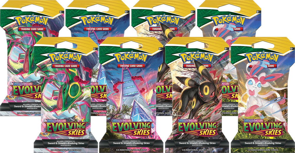 Image for Evolving Skies Sleeved Booster Pack Bundle [Set of 8] [SWSH07: Evolving Skies]