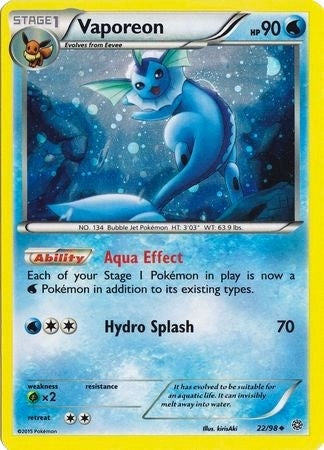 Vaporeon - 22/98 (Cosmos Holo) (022/098) (Miscellaneous Cards & Products)