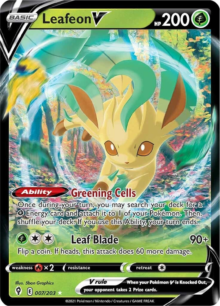 Image for Leafeon V (007/203) [SWSH07: Evolving Skies]