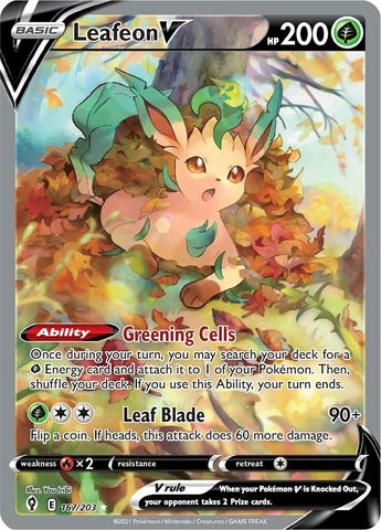 Image for Leafeon V (Alternate Full Art) (167/203) [SWSH07: Evolving Skies]