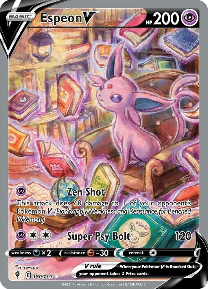 Image for Espeon V (Alternate Full Art) (180/203) [SWSH07: Evolving Skies]
