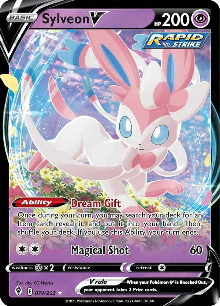 Image for Sylveon V (074/203) [SWSH07: Evolving Skies]