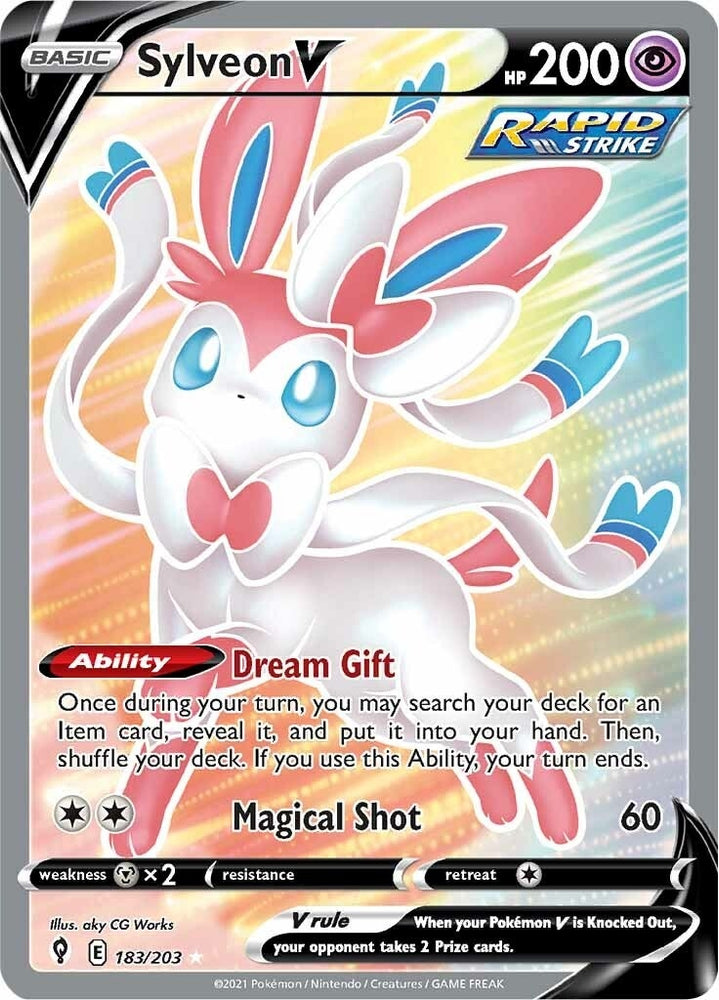 Image for Sylveon V (Full Art) (183/203) [SWSH07: Evolving Skies]
